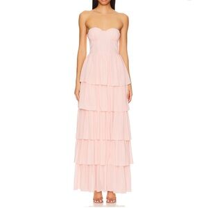 Hattie Gown in Baby Pink from Lovers + Friends